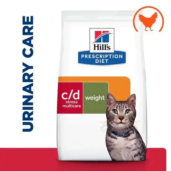 Hill's PRESCRIPTION DIET c/d Urinary Stress Multicare + Metabolic Weight Care Dry Cat Food with Chicken 15958