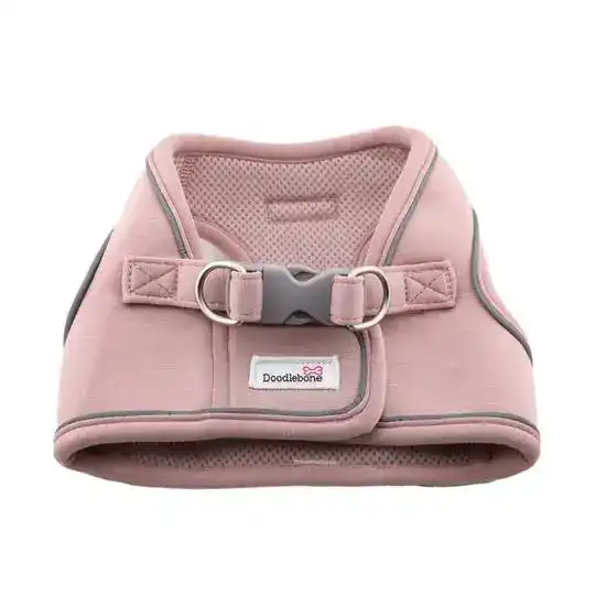 Doodlebone Dinky Dog Snappy Harness for Small Dogs & Puppies Chalky Pink 18826