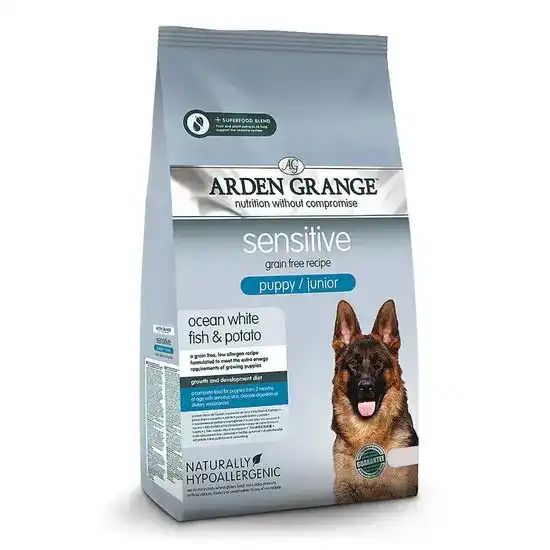 Arden Grange Grain Free Puppy & Junior Sensitive Dry Dog Food with Ocean White Fish & Potato 16056