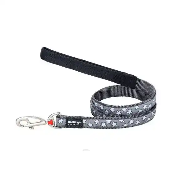 Red Dingo 1.2m Grey with White Stars Dog Lead 16898
