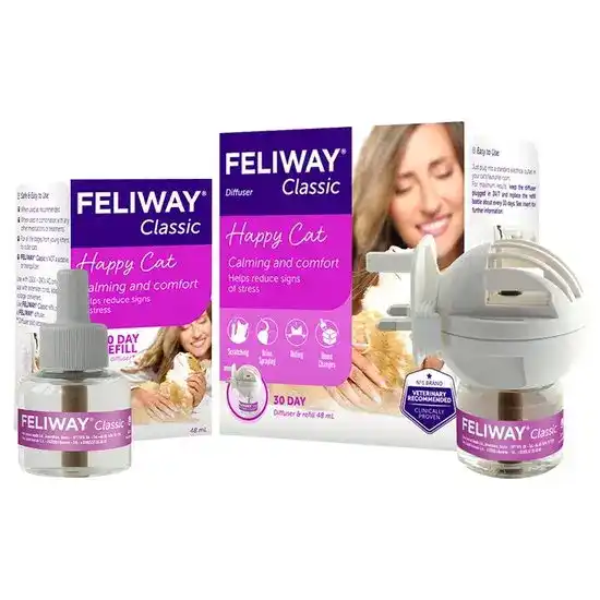 FELIWAY Classic Calming Plug-in Diffuser 90-Day Starter Pack for Cats 2274