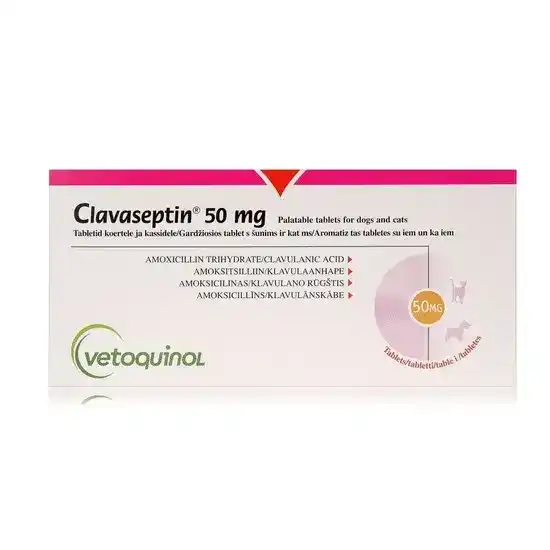 Clavaseptin Palatable Tablets for Dogs and Cats 50mg 940