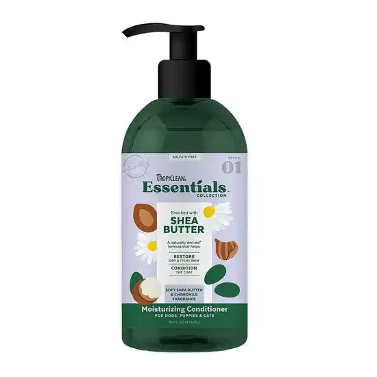 TropiClean Essentials Collection Shea Butter Moisturising Conditioner for Dogs