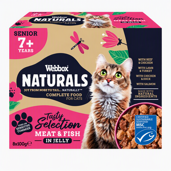 Webbox Naturals Senior 7 Wet Cat Food in Jelly 100g Pouches 21097