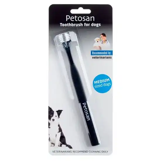 Petosan Double Headed Toothbrush for Medium Dogs 16298