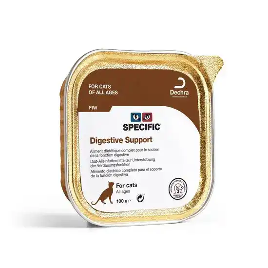 Dechra SPECIFIC FIW Digestive Support Wet Cat Food 28 x 100g Allutrays 10362