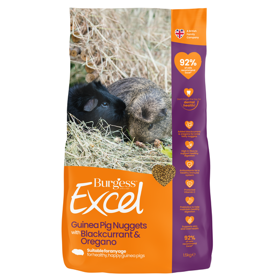 Burgess Excel Guinea Pig Nuggets with Blackcurrant & Oregano 1.5kg 16987