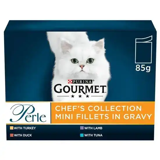 GOURMET Perle Chef's Collection in Gravy Wet Cat Food 85g Pouches 18331