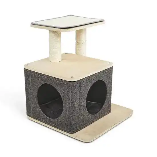 Petface Cat Hide Box with Scratch Platform 54cm height 18702