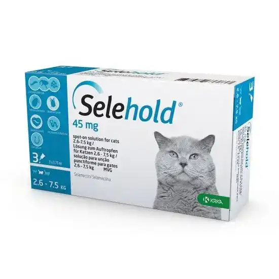 Selehold Spot-On Solution for Cats 45mg (2.6kg-7.5kg) 4462