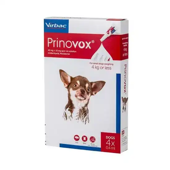 Prinovox Spot-On Solution for Small Dogs 40mg/10mg (up to 4kg) 9659