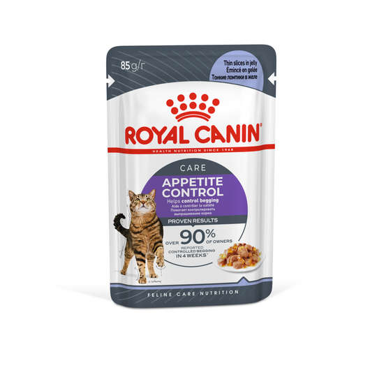 Royal Canin Adult Appetite Control Care Wet Cat Food Thin Slices in Jelly 85g Po 20195