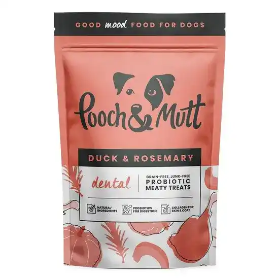 Pooch & Mutt Dental Probiotic Meaty Dog Treats with Duck & Rosemary 1 x 120g 16091