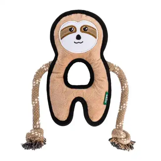 Beco Recycled Rough & Tough Sloth Toy for Dogs 17131