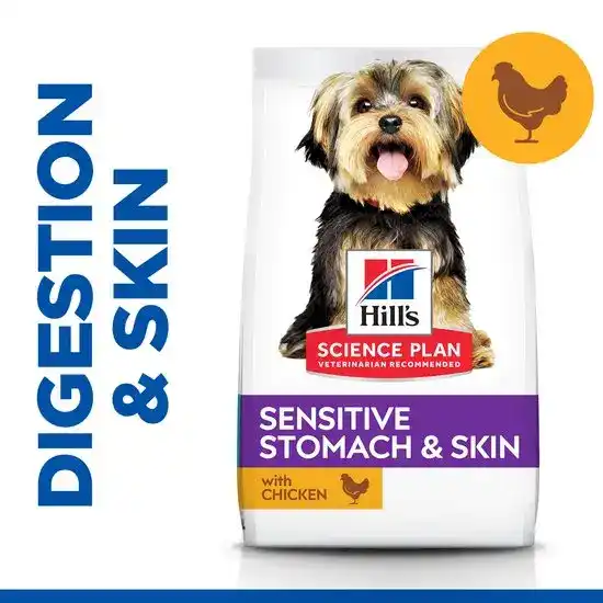 Hill's SCIENCE PLAN Specialty Small & Mini Breed Adult Sensitive Stomach & Skin Dry Dog Food with Chicken 2379