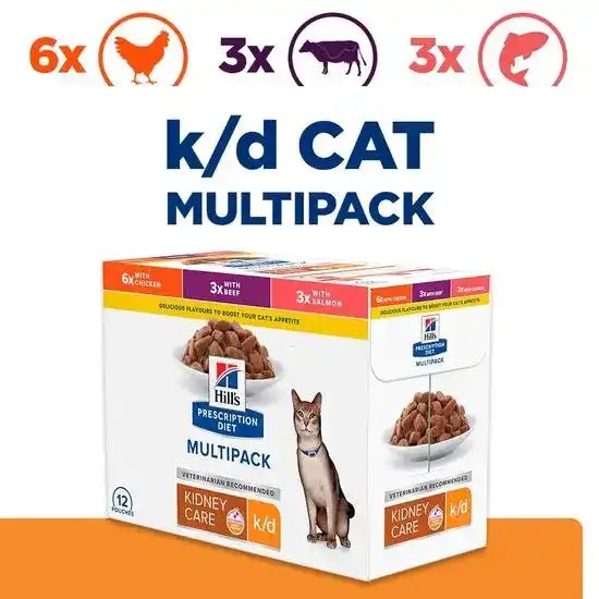 Hill's PRESCRIPTION DIET k/d Kidney Care Wet Cat Food Multipack with Chicken