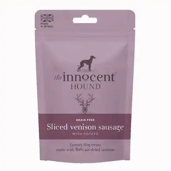 The Innocent Hound Grain Free Dog Treats Sliced Venison Sausages 1 x 70g 17841