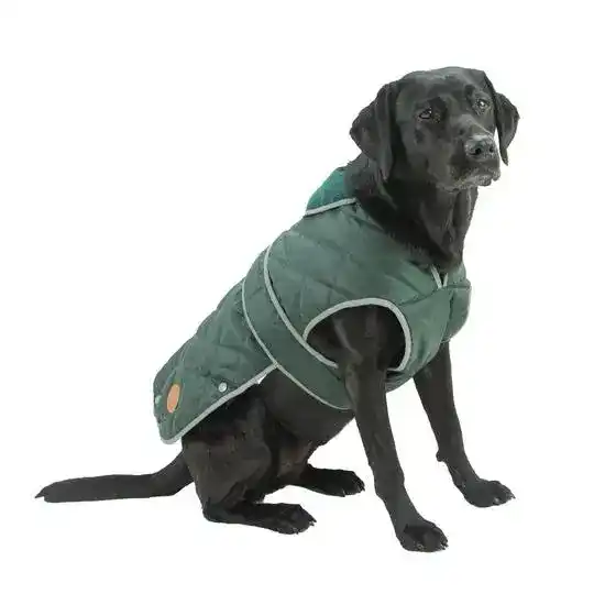 Ancol Heritage Quilted Dog Coat Green 19079