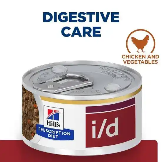 Hill's PRESCRIPTION DIET i/d Digestive Care Wet Cat Food Stew with Chicken & Vegetables 82g Tins 15884