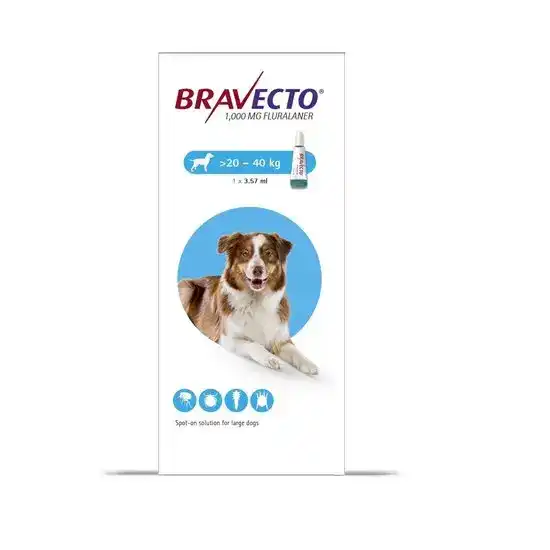 BRAVECTO Spot-On Solution for Large Dogs 1000mg (20kg-40kg) 10426