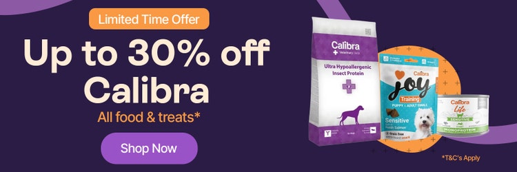 Up to 30% off Calibra food & treats*