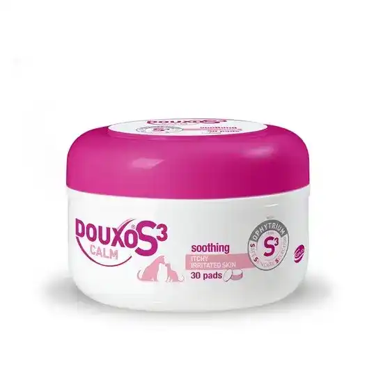 DOUXO S3 CALM Soothing Skincare Pads For Itchy Sensitive Skin in Dogs & Cats 10157