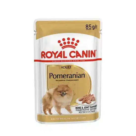 ROYAL CANIN Adult Pomeranian Wet Dog Food Loaf in Sauce 12 x 85g Pouches 17367