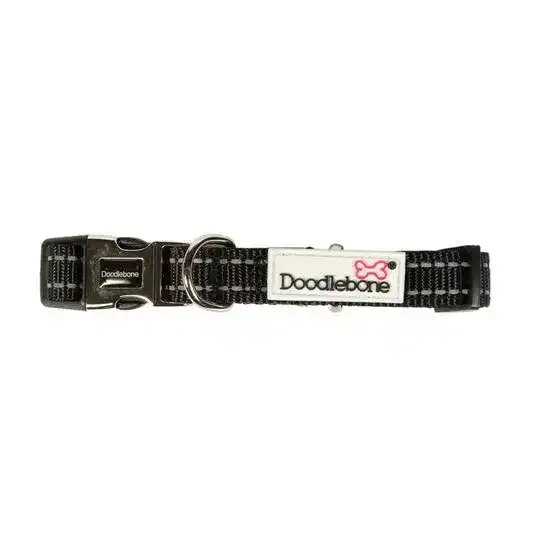 Doodlebone Padded Dog Collar Coal 18808