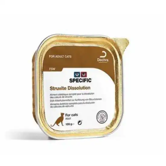 Dechra SPECIFIC FSW Adult Struvite Dissolution Wet Cat Food 28 x 100g Allutrays 10461