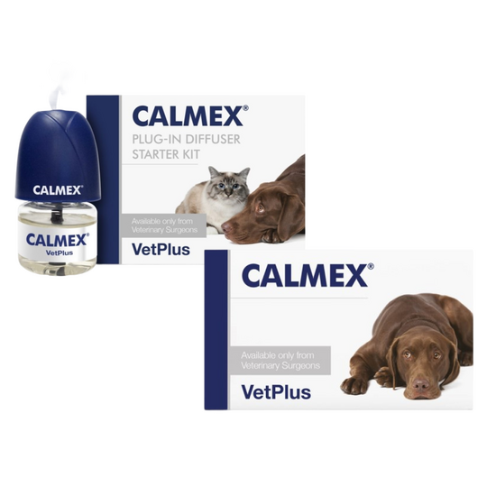 CALMEX Dog Calming Bundle: Plug-in Diffuser Starter Kit & Supplement Tablets 19247
