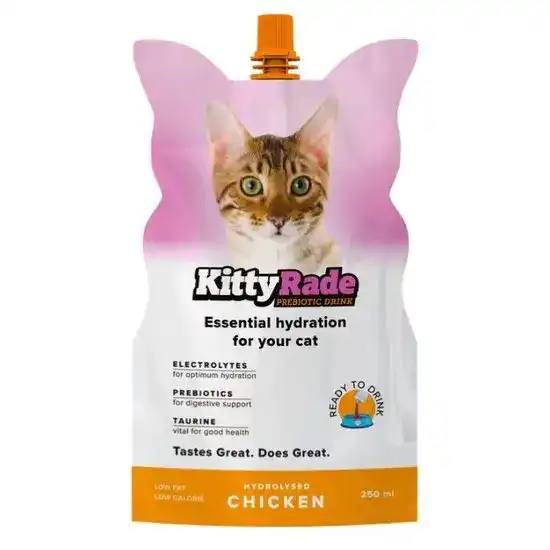 KittyRade Prebiotic Chicken Flavoured Drink for Cats 2 x 250ml 17909