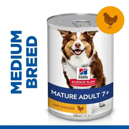 Hill's SCIENCE PLAN Mature Adult Wet Dog Food with Chicken 12 x 370g Cans 5875