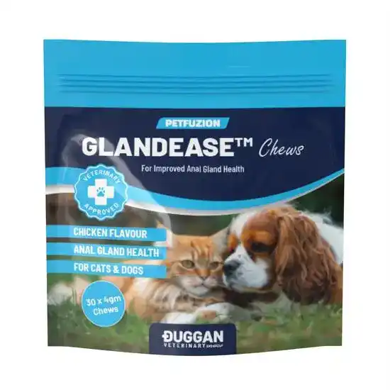 Glandease Anal Gland Support Supplement Chews for Dogs & Cats 20426