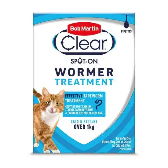 Bob Martin Clear Spot-On Wormer for Cats & Kittens 18538