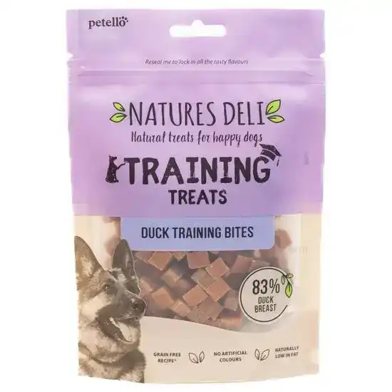Natures Deli Training Treat Bites with Duck for Dogs 100g Packs 2077
