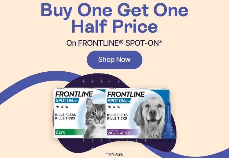 Buy One Get One Half Price On Frontline Spot-On*