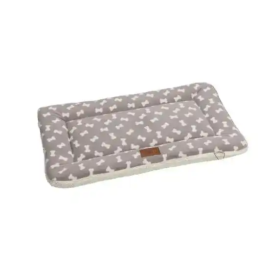 House of Paws Puppy Fleece Crate Mat Grey Bone 18777