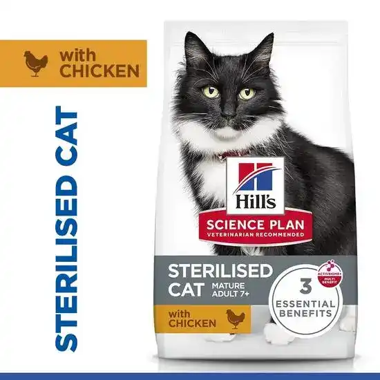 Hill's Science Plan Specialty Mature Adult 7+ Sterilised Dry Cat Food with Chicken 17332