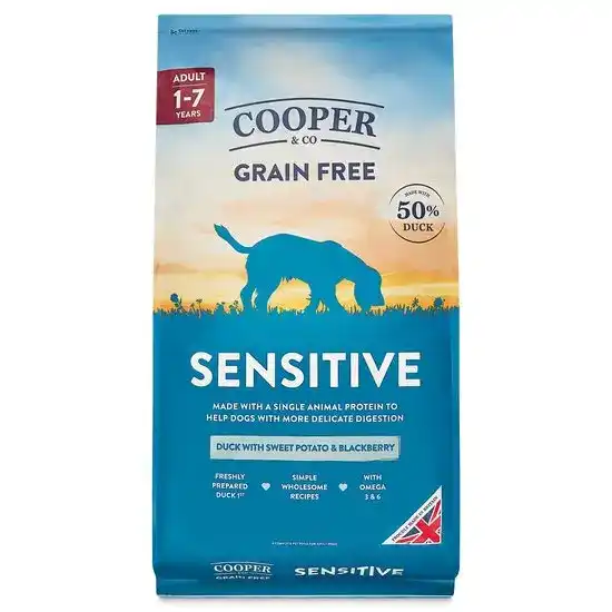 Cooper & Co Grain Free Adult Sensitive Dry Dog Food Duck
