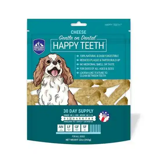 Himalayan Happy Teeth Daily Dental Chews for Dogs with Cheese 30 Days Supply 18230
