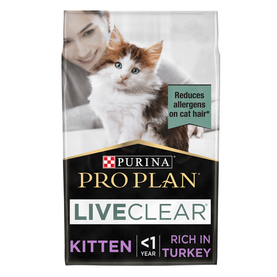 PURINA PRO PLAN LIVECLEAR Kitten <1 Allergen Reducing Dry Cat Food with Turkey 15749