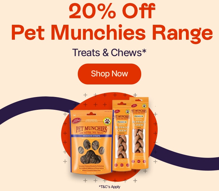 20% Off Pet Munchies Range Treats & Chews*
