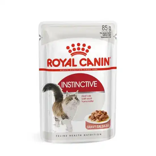 ROYAL CANIN Instinctive Adult Wet Cat Food with Thin Slices in Gravy 85g Pouches 2514
