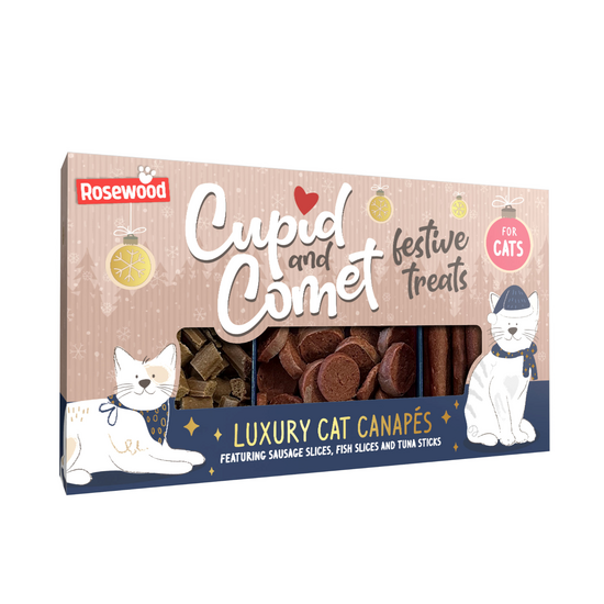 Rosewood Cupid & Comet Christmas Canapes Cat Treats 1 x 120g 19890