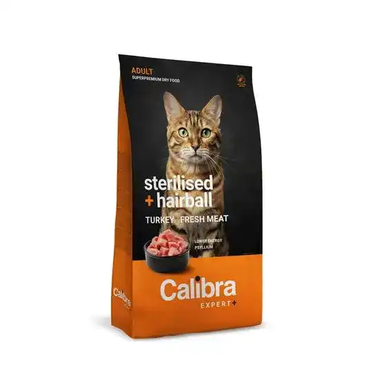 Calibra EXPERT+ Sterilised & Hairball Adult Dry Cat Food Turkey & Chicken 21127