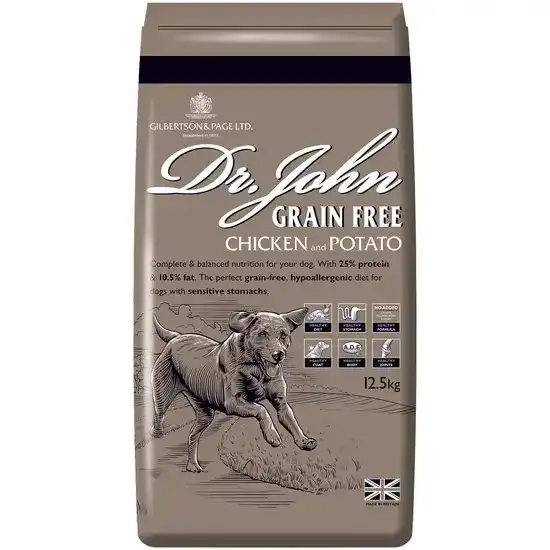 Dr John Grain Free Working Junior & Adult Dry Dog Food with Chicken & Potato 16206