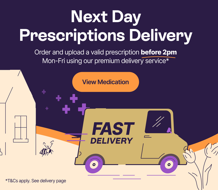 Next Day Prescriptions Delivery - Order by 2pm Mon-Fri with our premium delivery services*