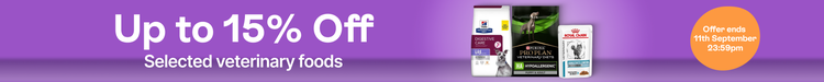 Up to 15% Off Selected veterinary foods
