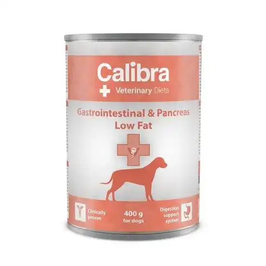 Calibra Veterinary Diets Gastrointestinal & Pancreas Low Fat Wet Dog Food 6 x 400g Cans 17296