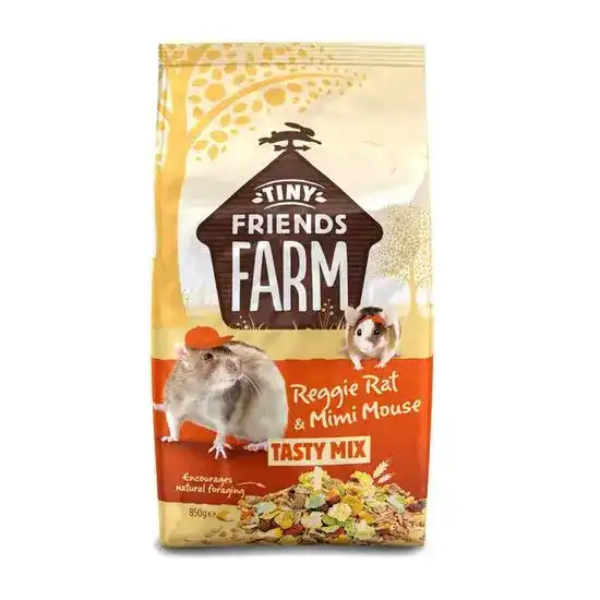 Tiny Friends Farm Reggie Rat & Mimi Mouse Tasty Mix Food for Rats & Mice 11429